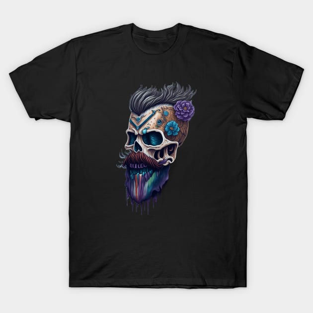 Flowers and Skulls: Dive into Mexico's Colorful Day of the Dead T-Shirt by ImaginativeInkPOD